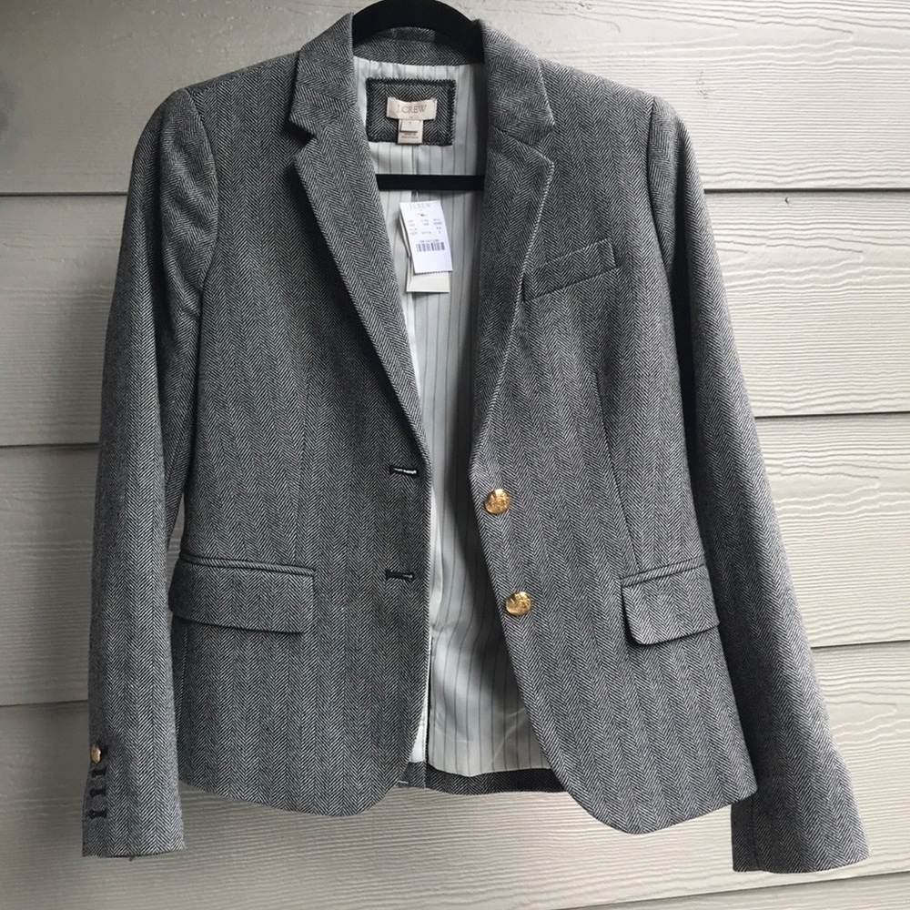 J crew herringbone blazer